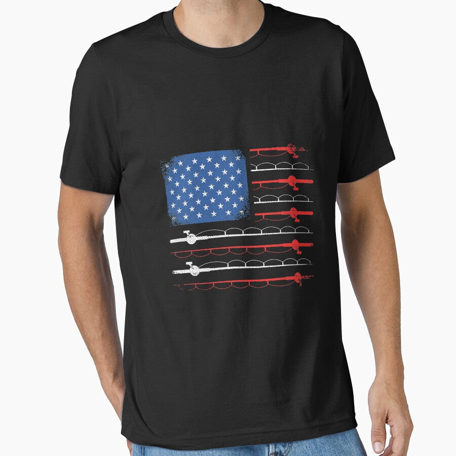American Flag Fishing Shirt Vintage Fishing by soapeselvi