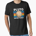 Pluto Never Forget Retro Space by teeperfect
