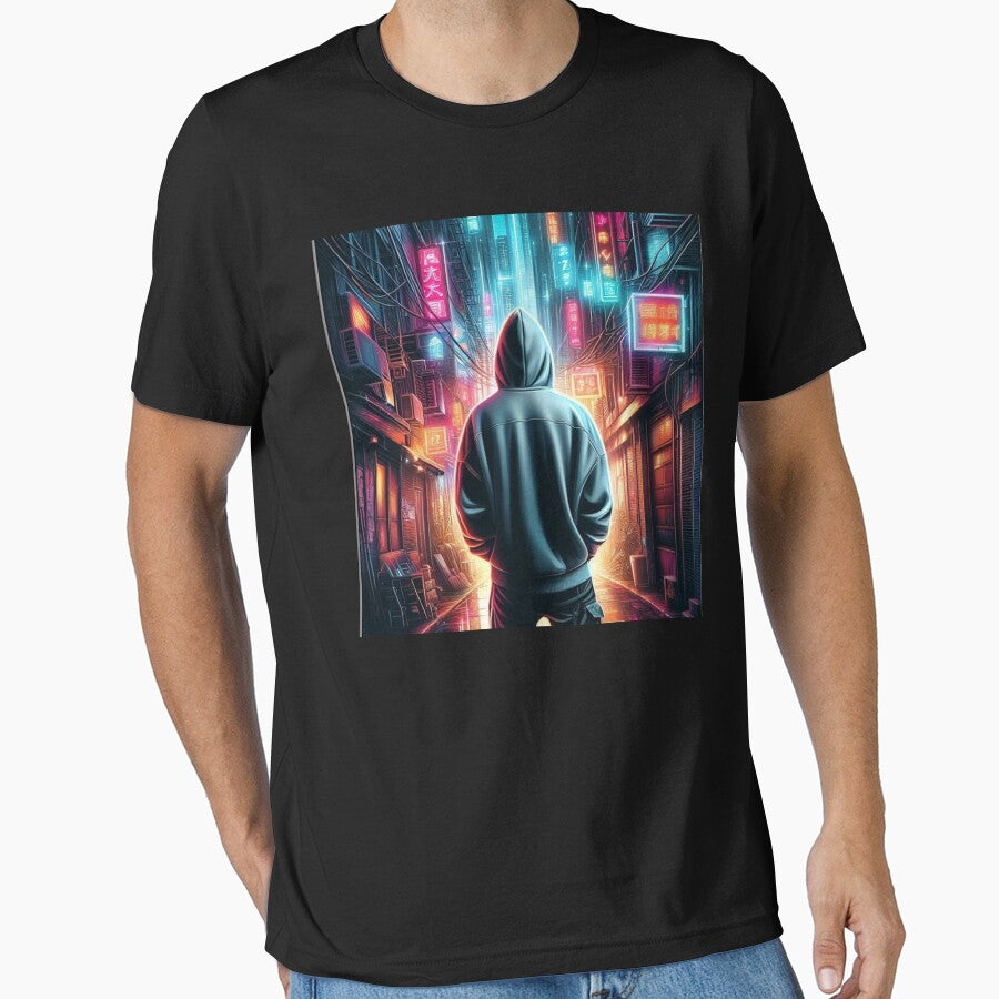 "Neon Urban Alley Hoodie Atmosphere" by ayushsri