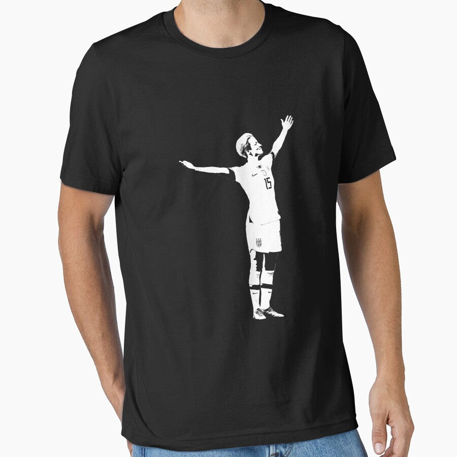 Megan Rapinoe The Victory Pose  White Stencil by escapepitch