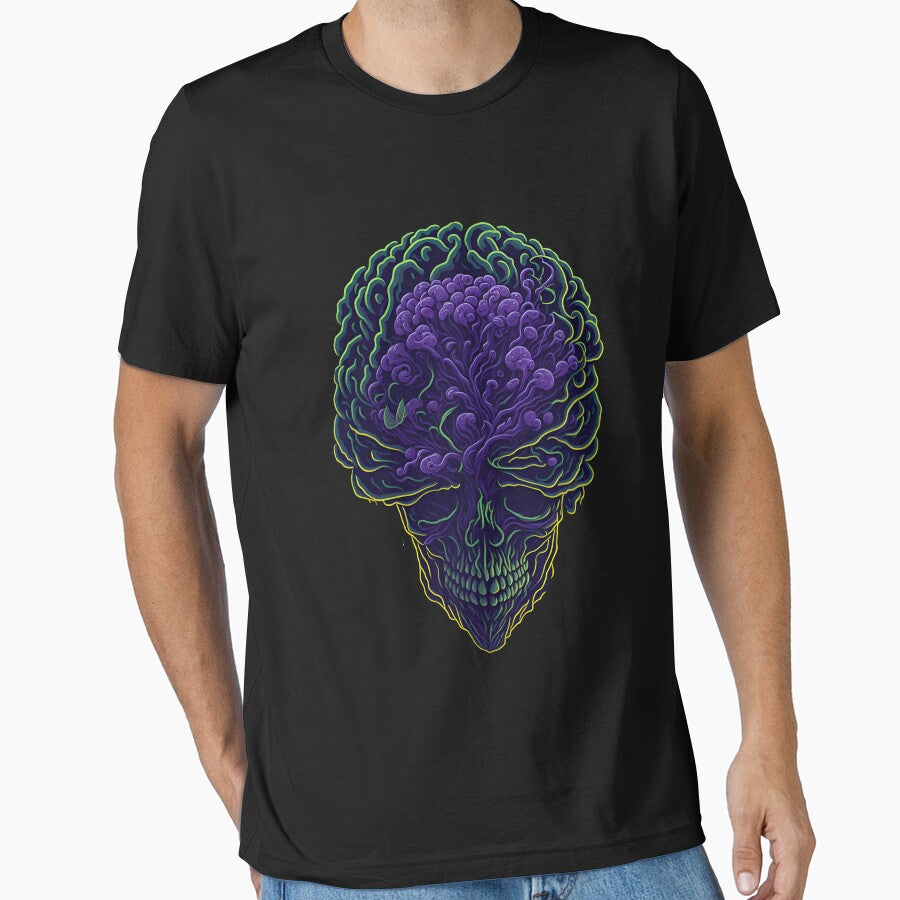 Organic UV Skull t-shirt. by ZenStickConcept