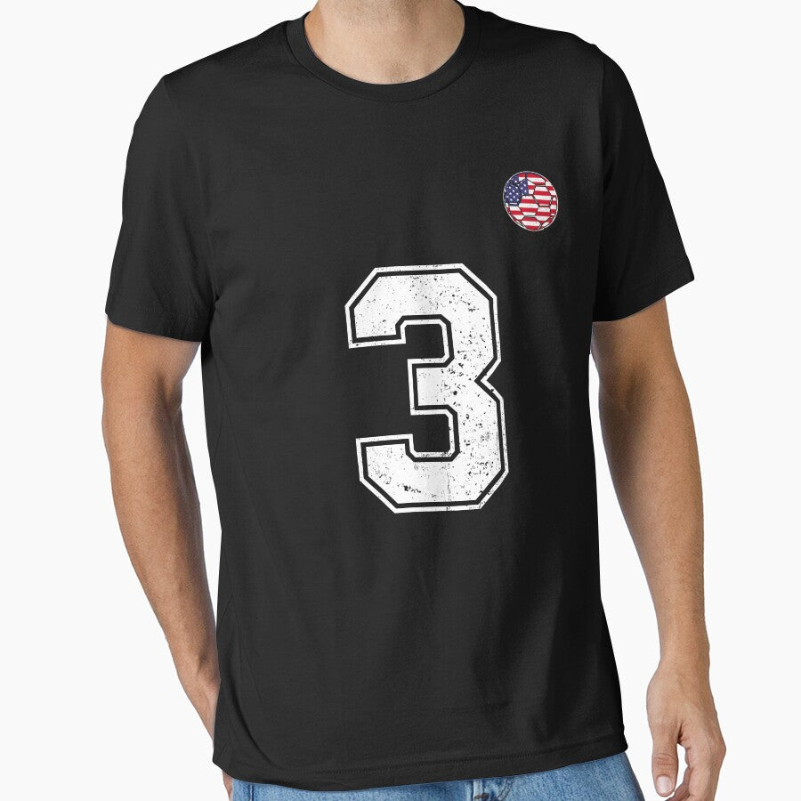 Soccer player Jersey number 3 Usa Fans by RoyesButler