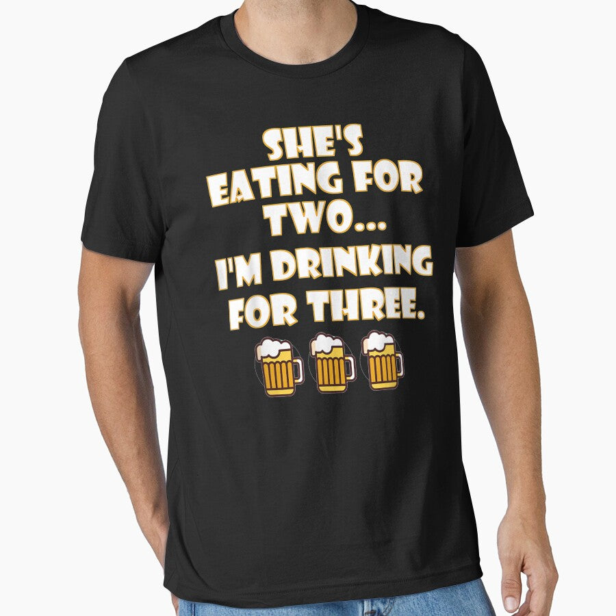 She'S Eating For 2 Im Drinking For 3 Dad Daddy To Be by ArtsByMichelle