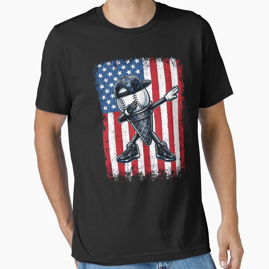 Patriotic Melting Baseball USA Street Style by KIROSALS