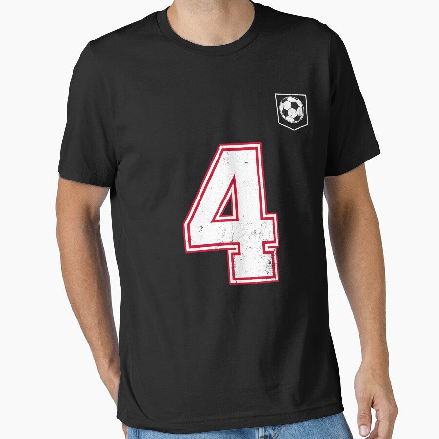 Soccer player Jersey number 4 Soccer Fans by BernoNickel