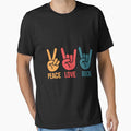 Peace Love Rock Concert Band Rock Music by silladive