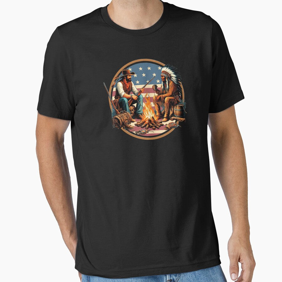 VINTAGE COWBOY and NATIVE AMERICAN INDIAN, CAMPING, OLD WEST by classic car craze