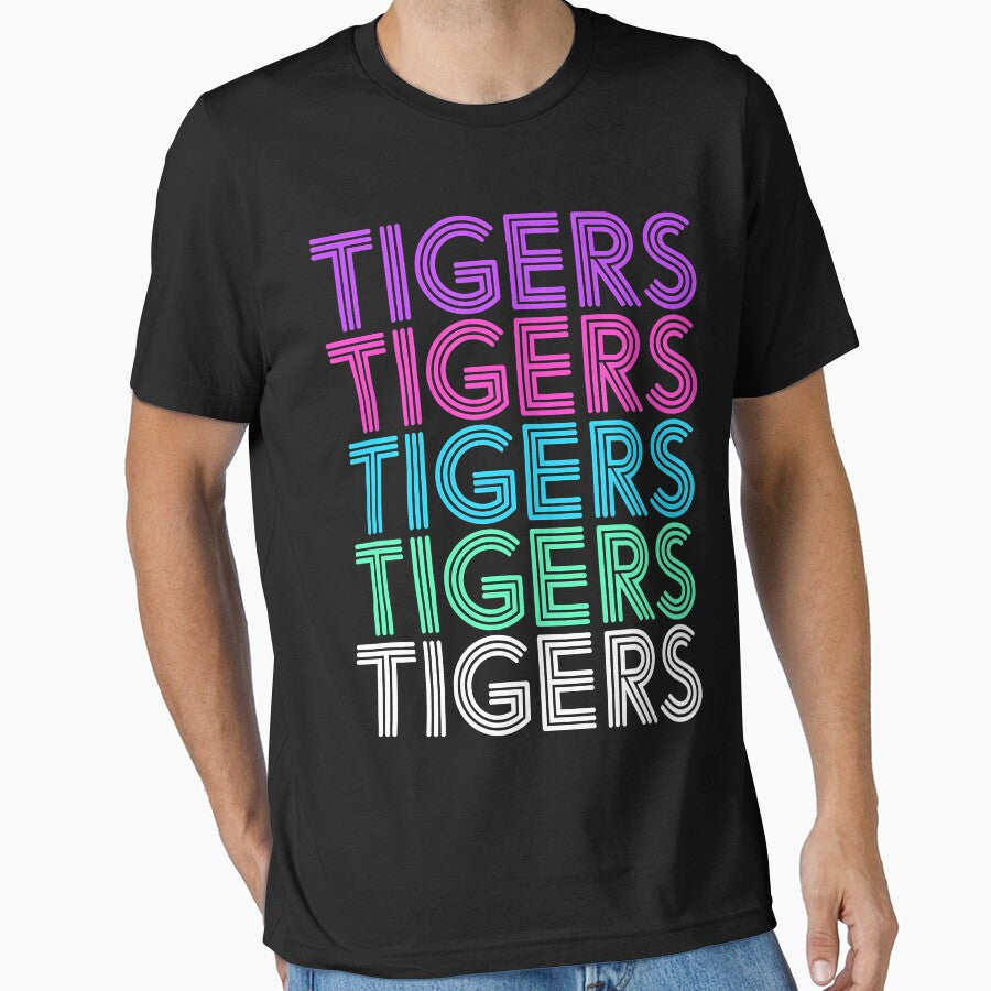 Retro Tiger Gift for Her Women or Girls T-Shirt by LenaEhrlichmann