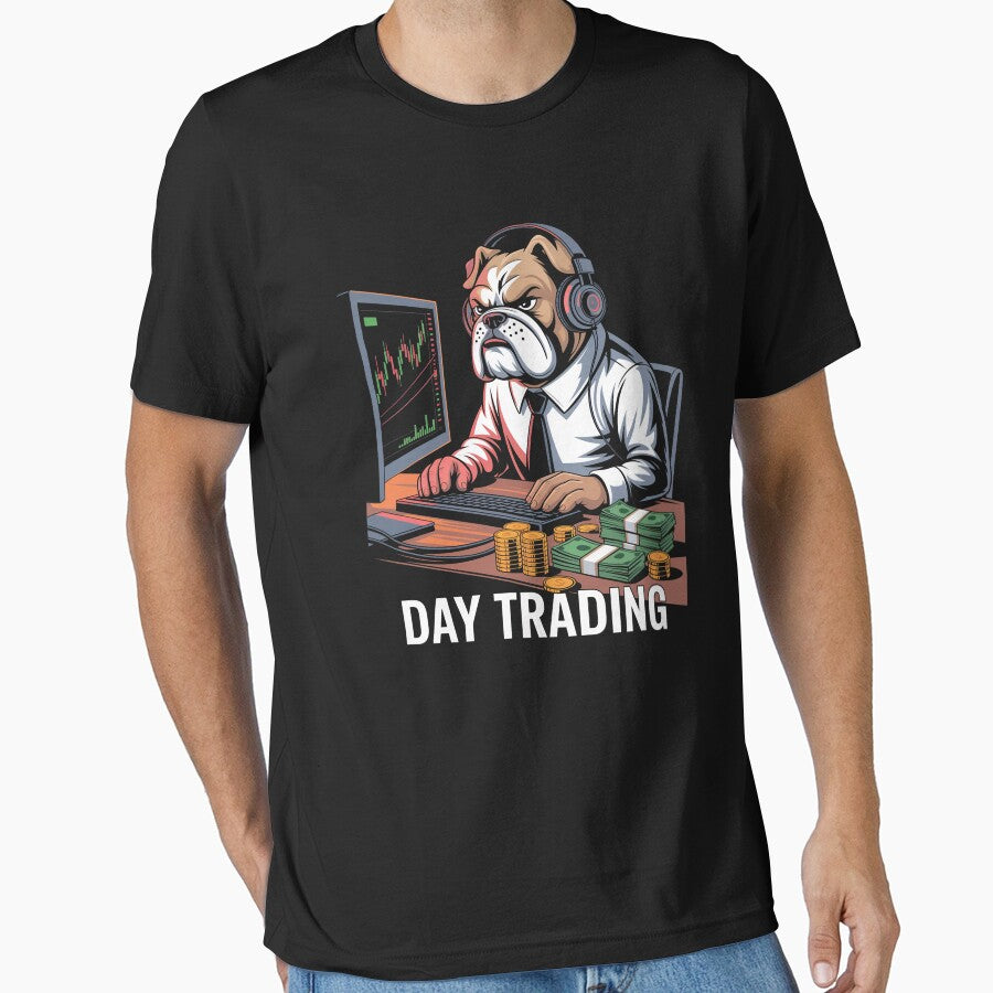 Day Trading Bulldog Finance Trader by RayhendersonArt