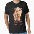 No love Like Mom's Love - Mom cow and calf with flowers for Mom. For a mom, for a mother, for a child. by Wentoo