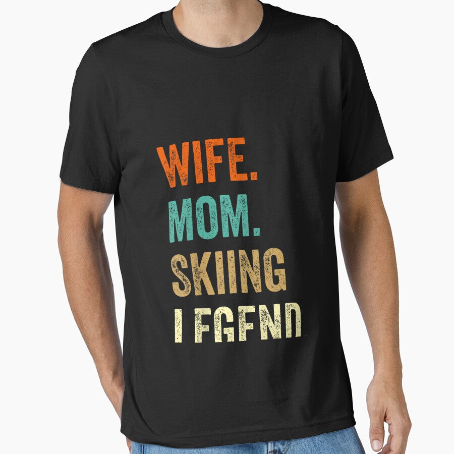 Skiing Gifts For Wife Mom Shirts For Women by Elias4Rosal