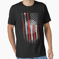 American Flag Vintage Baseball Flag by Wendiart