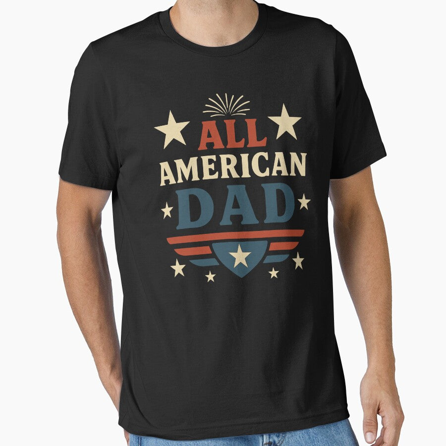 All American Dad Patriotic Graphic by Serbin