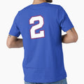 Jersey Number 2 / Player Shirt Number Two (White with Red Outline) by STUDIO-72