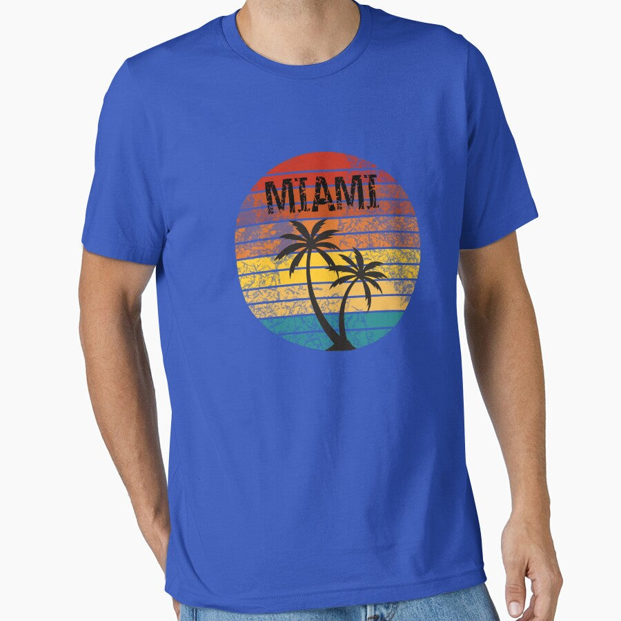 Miami Retro Sunset w/ Skyline by StudioFourty2