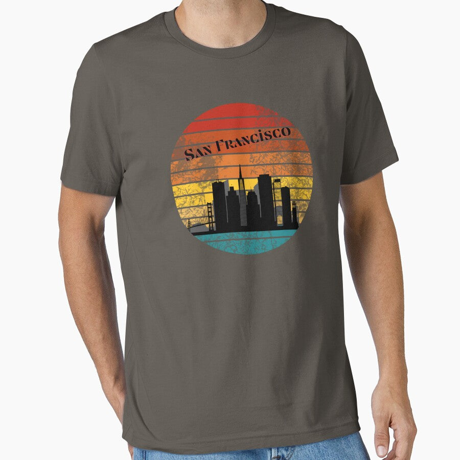 San Francisco, NYC Retro Sunset w/ Skyline by StudioFourty2