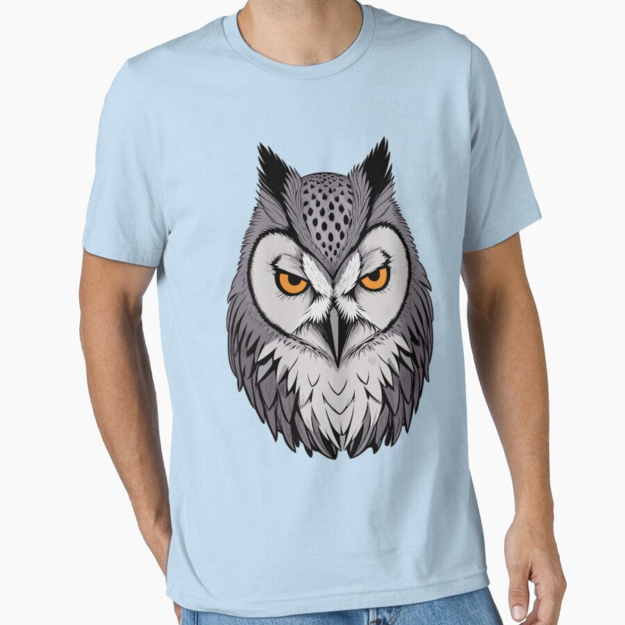 Grey Owl Vector Illustration by NordicBadger