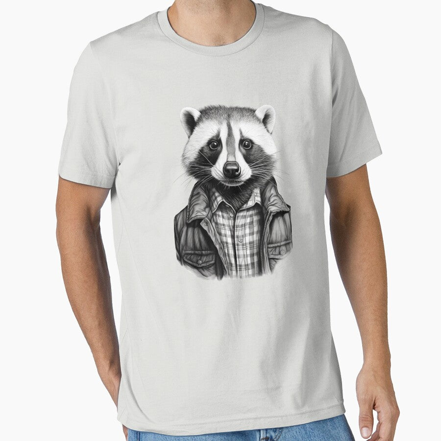 Badger with leather jacket by Toms Tee