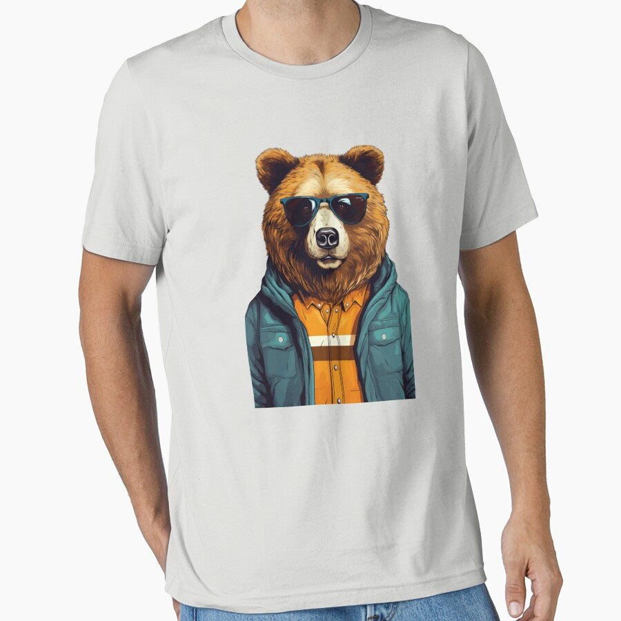 Bear with glasses by Toms Tee