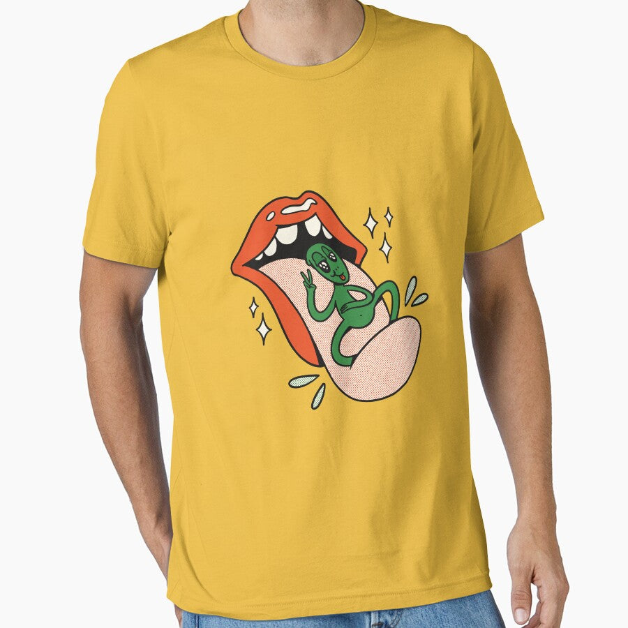 Alien sitting on a tongue by bennetthuskers