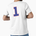 Jersey Number 1 / Player Shirt Number One (Blue with Red Outline) by STUDIO-72