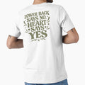 Lower Back Says No Heart Says Yes Funny Festival Shirt Rave Humor Concert Outfit Party Tee by Tattee