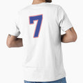 Jersey Number 7 / Player Shirt Number Seven (Blue with Red Outline) by STUDIO-72