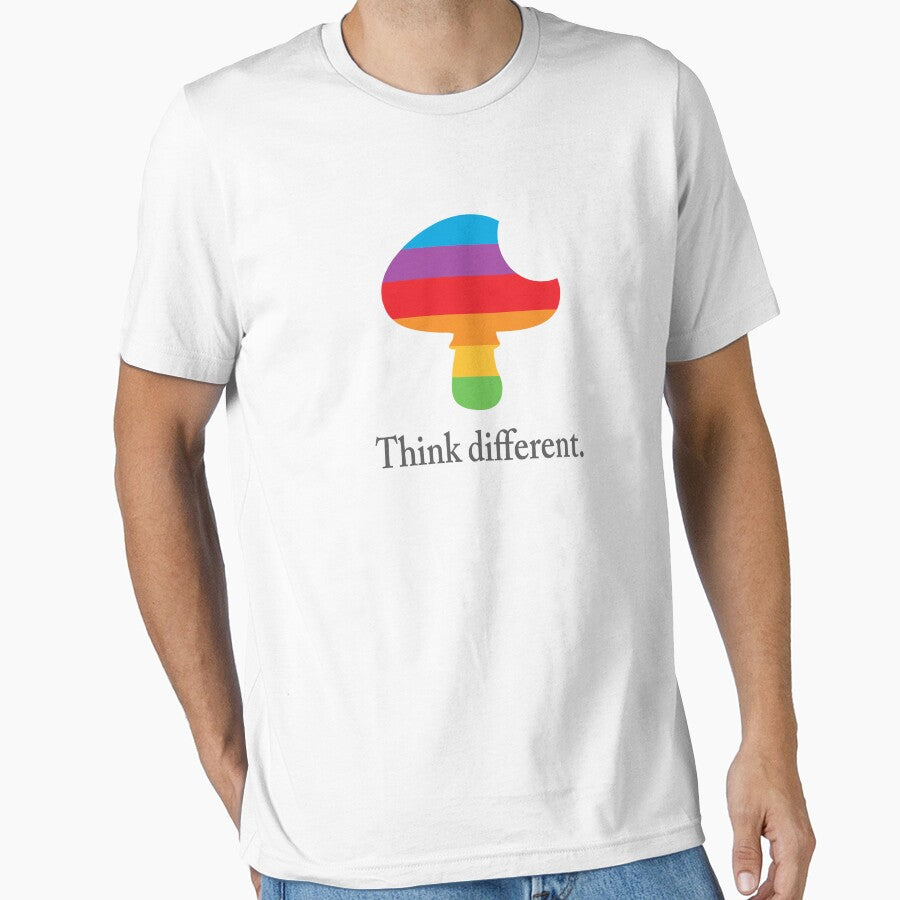 Think different. A retro rainbow mushroom logo by Mustokogeni by mustokogeni