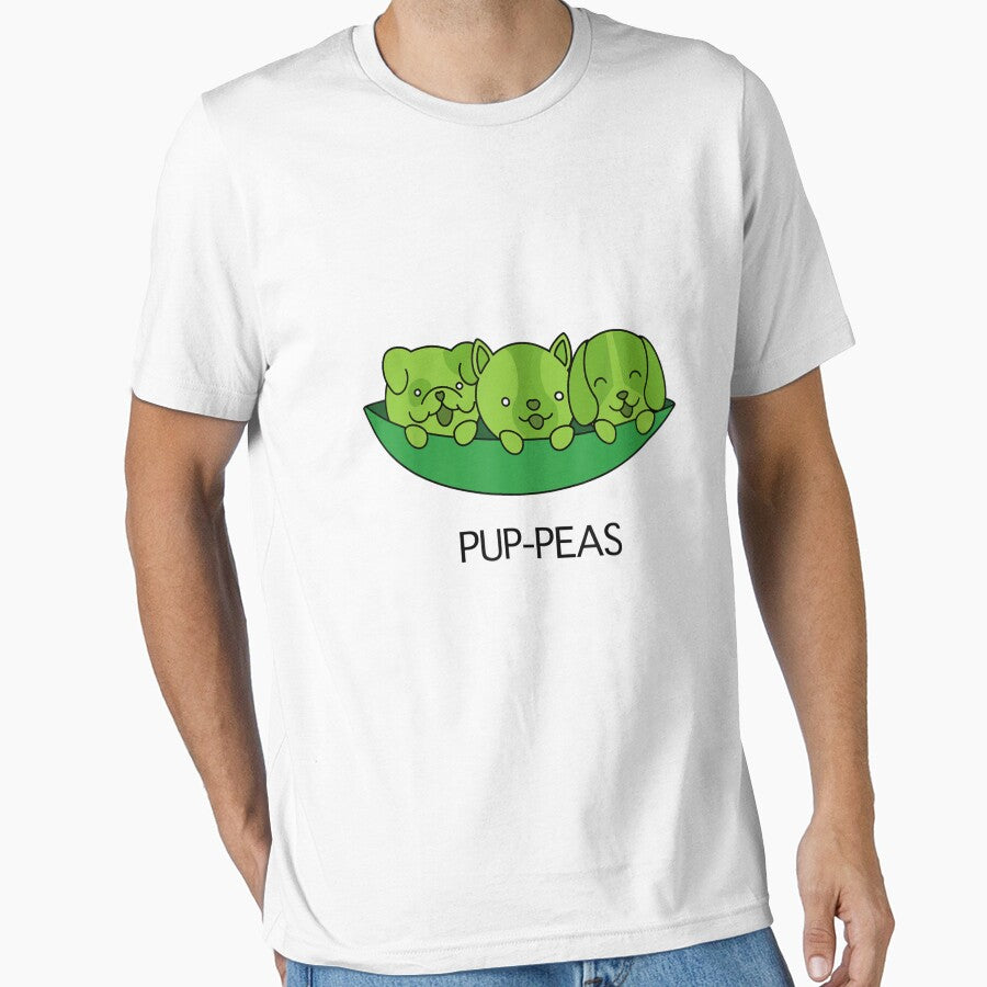 Pup-peas: Design with peas disguised as puppies in a shell by Bethemostbeauti