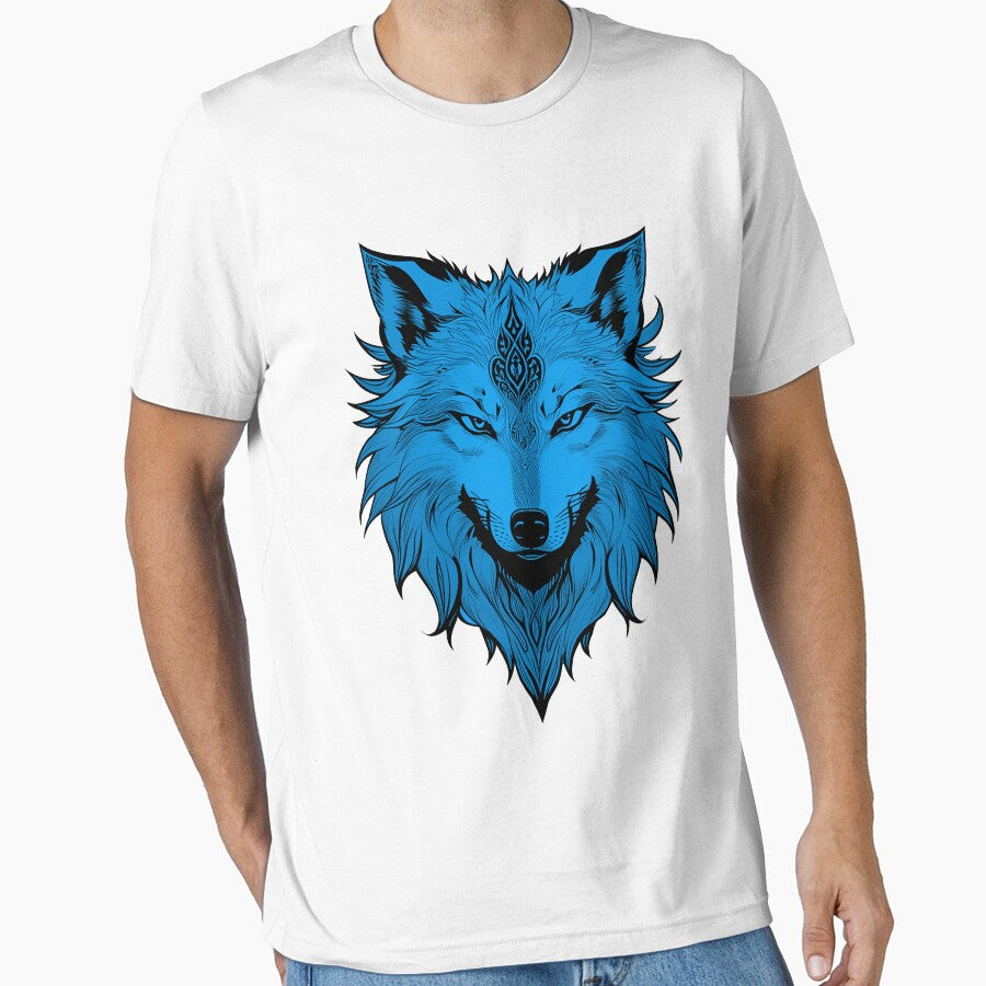 Illustration of a Blue Wolf in Vector Style by NordicBadger