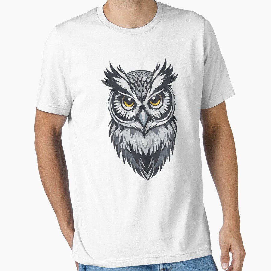 Grey Owl Illustration Vector Style by NordicBadger
