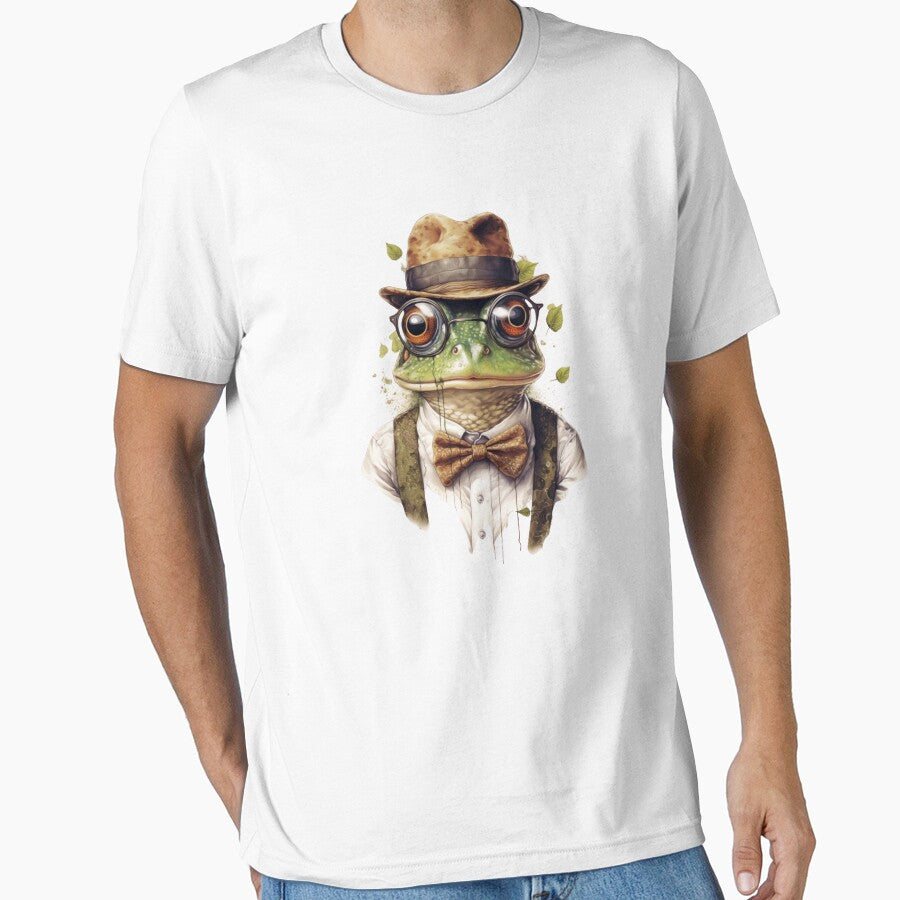 Frog hipster with hat by Toms Tee