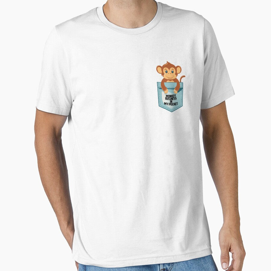 Monkey Business in My Pocket – Cute Funny T-Shirt by Changing Room
