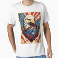 Vintage Patriot's Soar - Retro Patriotic Eagle Art by pizzaboyin