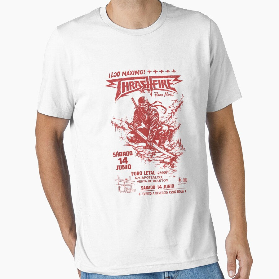 Rock Band Concert Poster T-Shirt by Matinez Pink