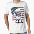 Patriotic Standard Poodle Dog Lover USA Flag 4th Of July by petrichorsworld