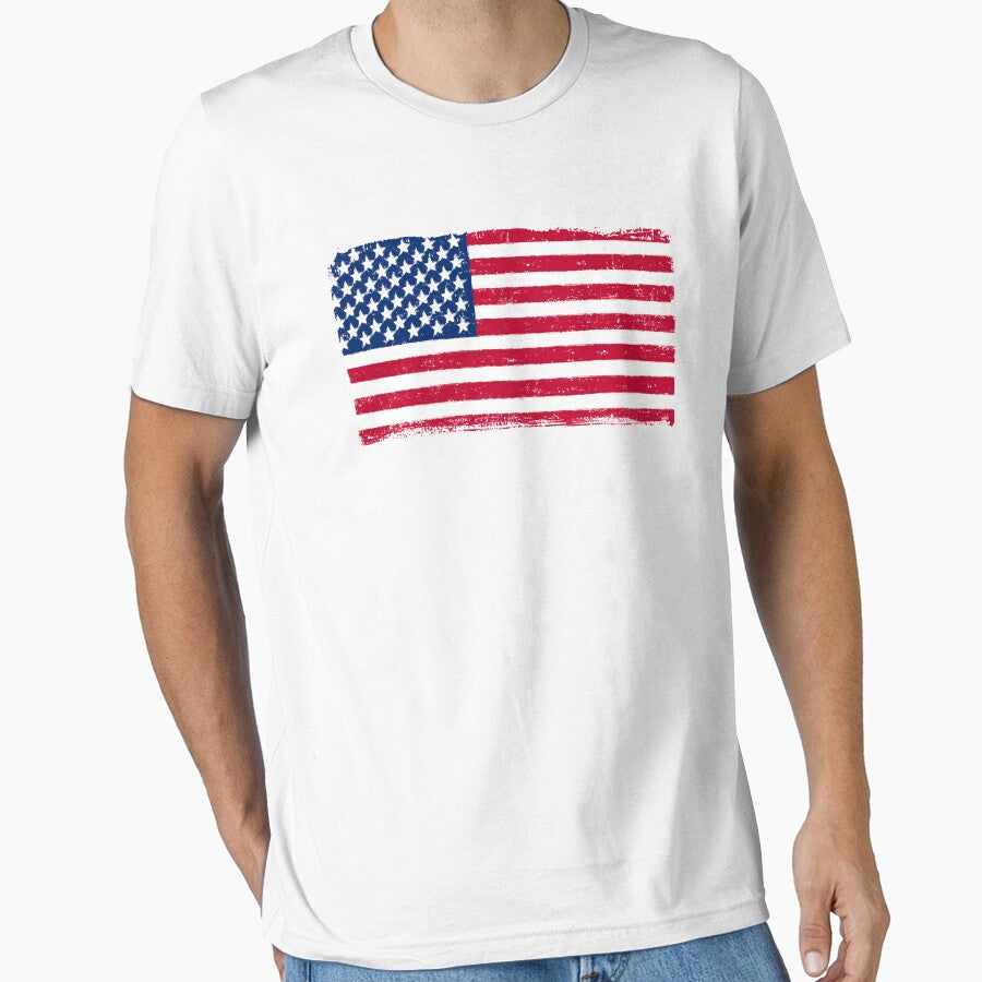 American Flag - USA Vintage Retro Style by April Legros