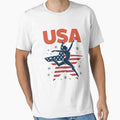 Girls Gymnastics American Flag Star Patriotic USA Gymnast by petrichorsworld