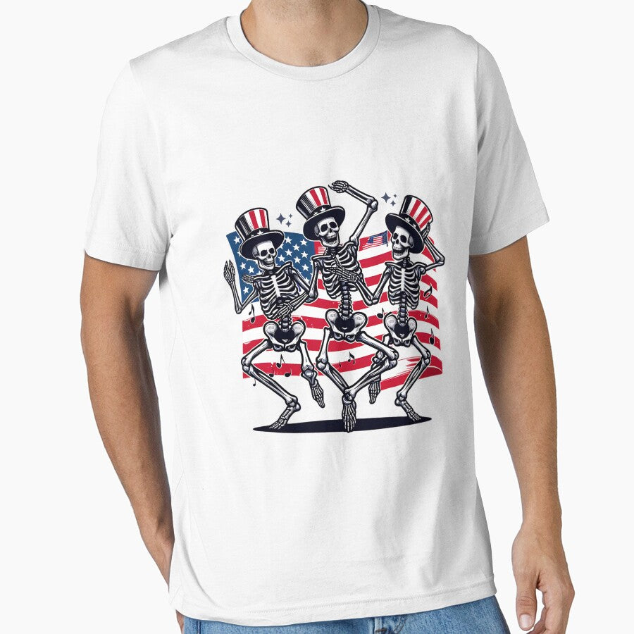 Dancing Skeletons 4th of July Funny Independence Day by Micro-dose