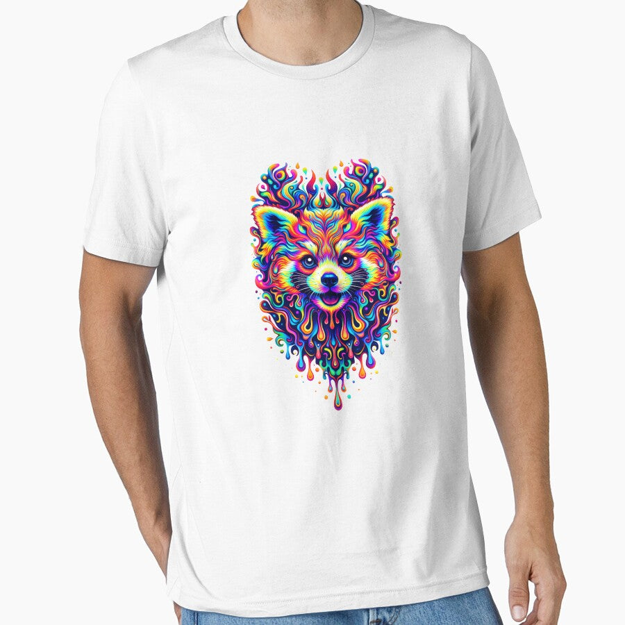 Psychedelic Trippy Red Panda Graphic - Premium Design by sabily