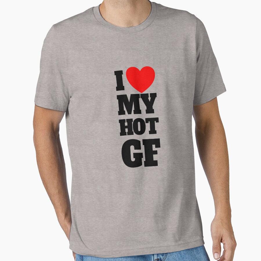 I Love My Hot GF Red Heart I Love My Hot Girlfriend Gear by DynamicDesign
