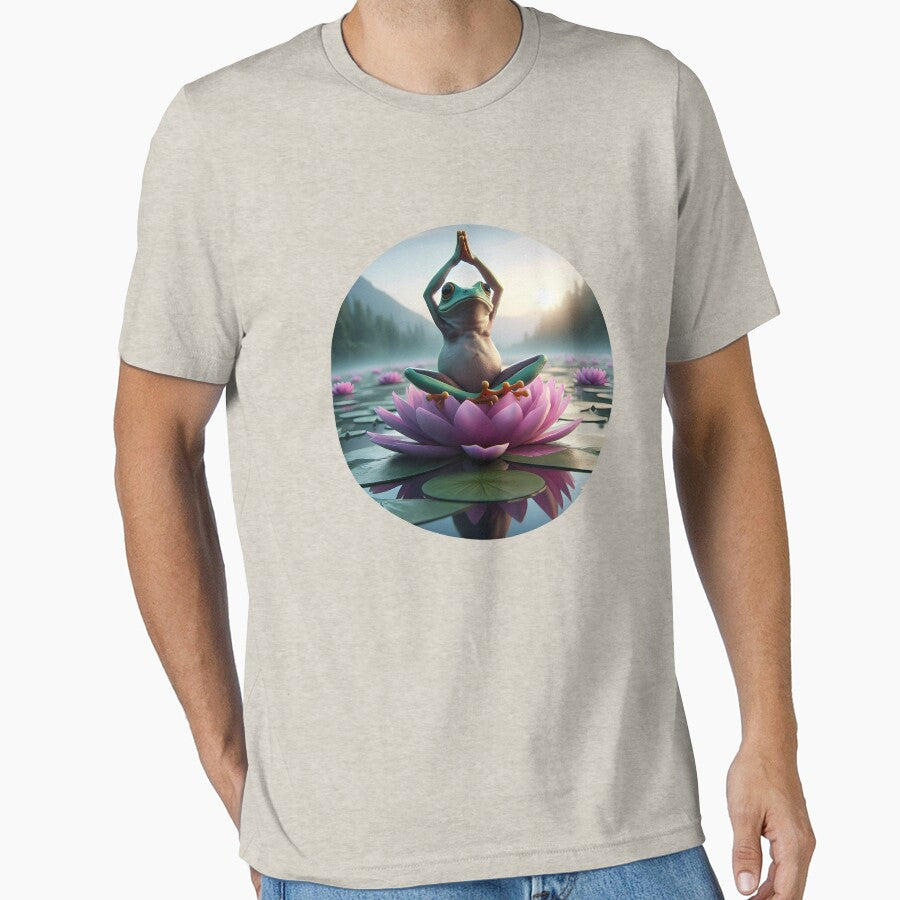 Relax & Chill frog in the lotus pond by Toms Tee