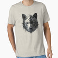 yin yang dog head black and white by Toms Tee
