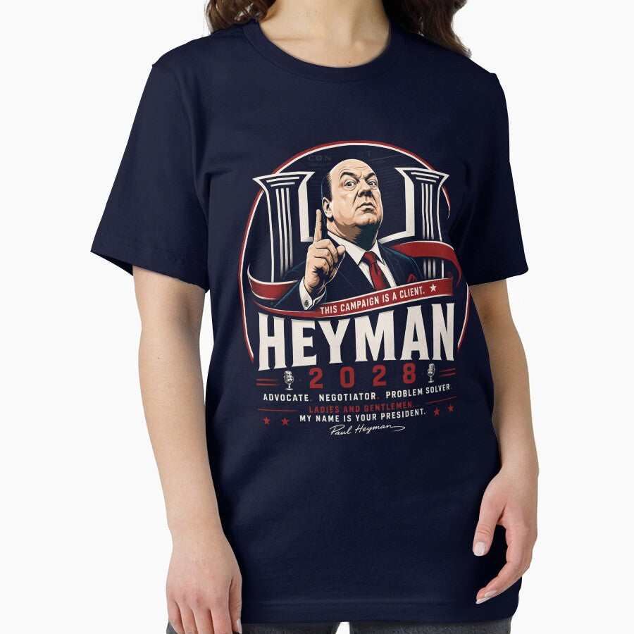 Paul Heyman 2028 Campaign Logo – This Campaign Is a Client Wrestling Parody Design by The Irish Whip