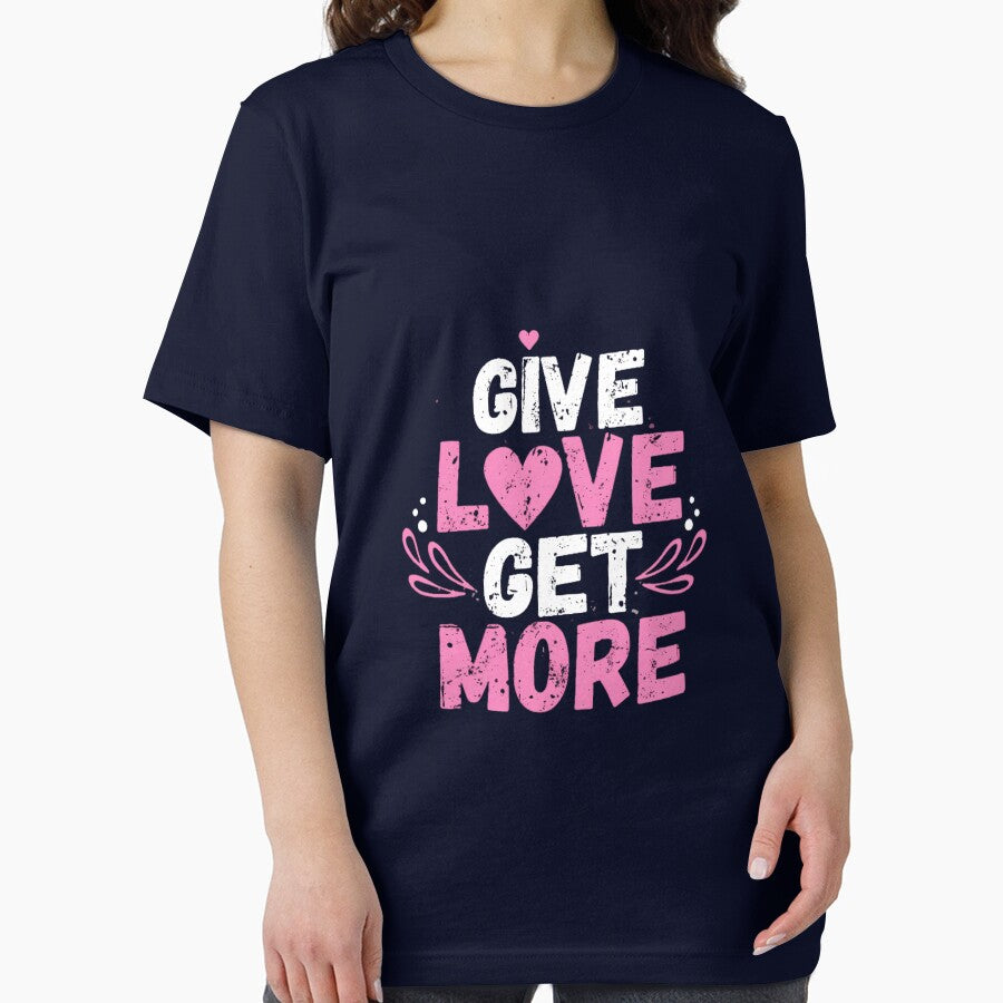 Give Love Get More – Pink Grunge Heart Motivational by MAGDY CANVAS