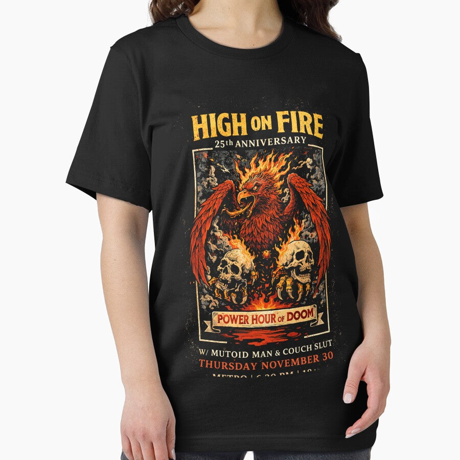 High on Fire 25th Anniversary Poster by Matinez Pink