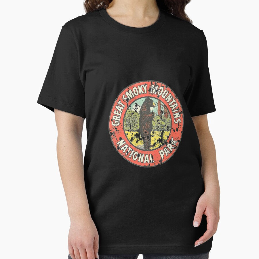 Great Smoky Mountains Vintage Bear by vibrantslippers