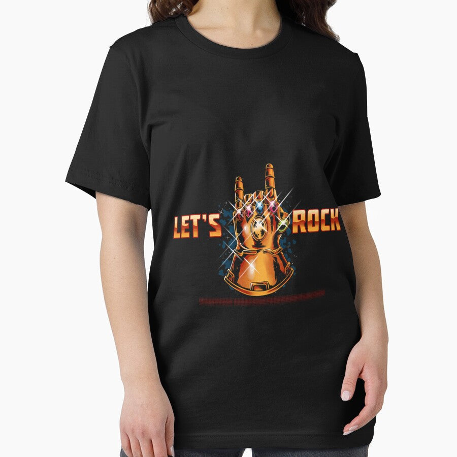 Lets Rock Infinity Gauntlet Tee Infinitytee Rock Music by UnathiNtshaase