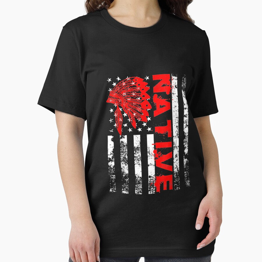 Native American Day Vintage Flag USA by LochyshiArah
