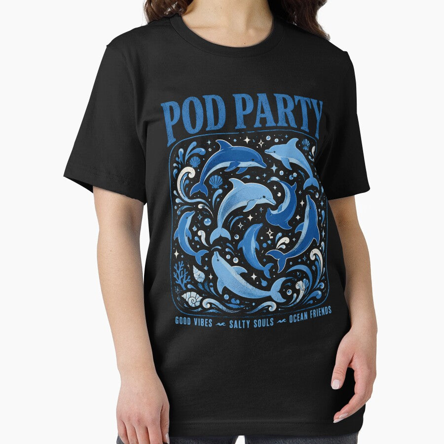 Pod Party – Good Vibes Ocean Dolphin by THREE LITTLE BEANS